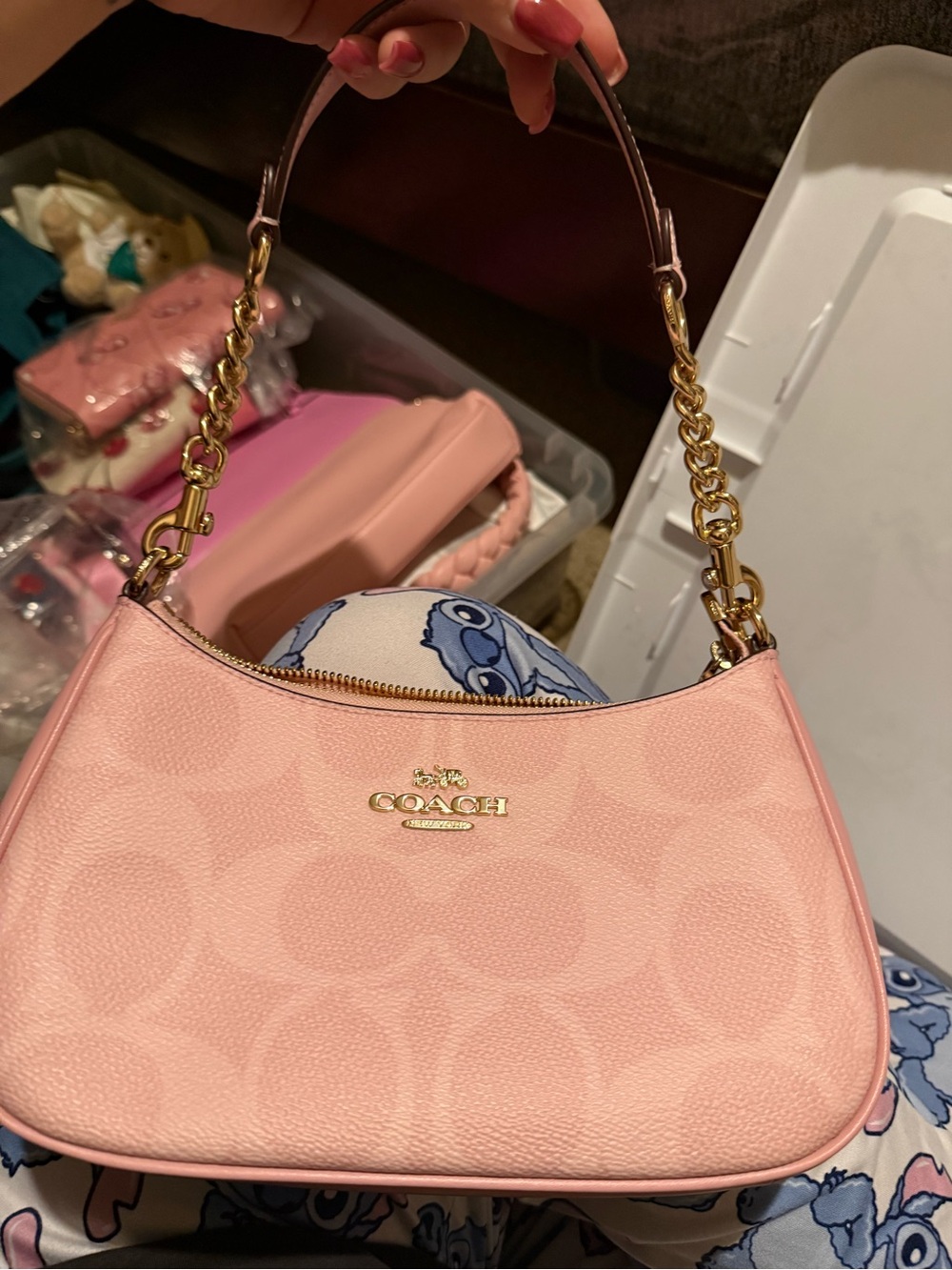 Coach powder pink Terri shoulder bag